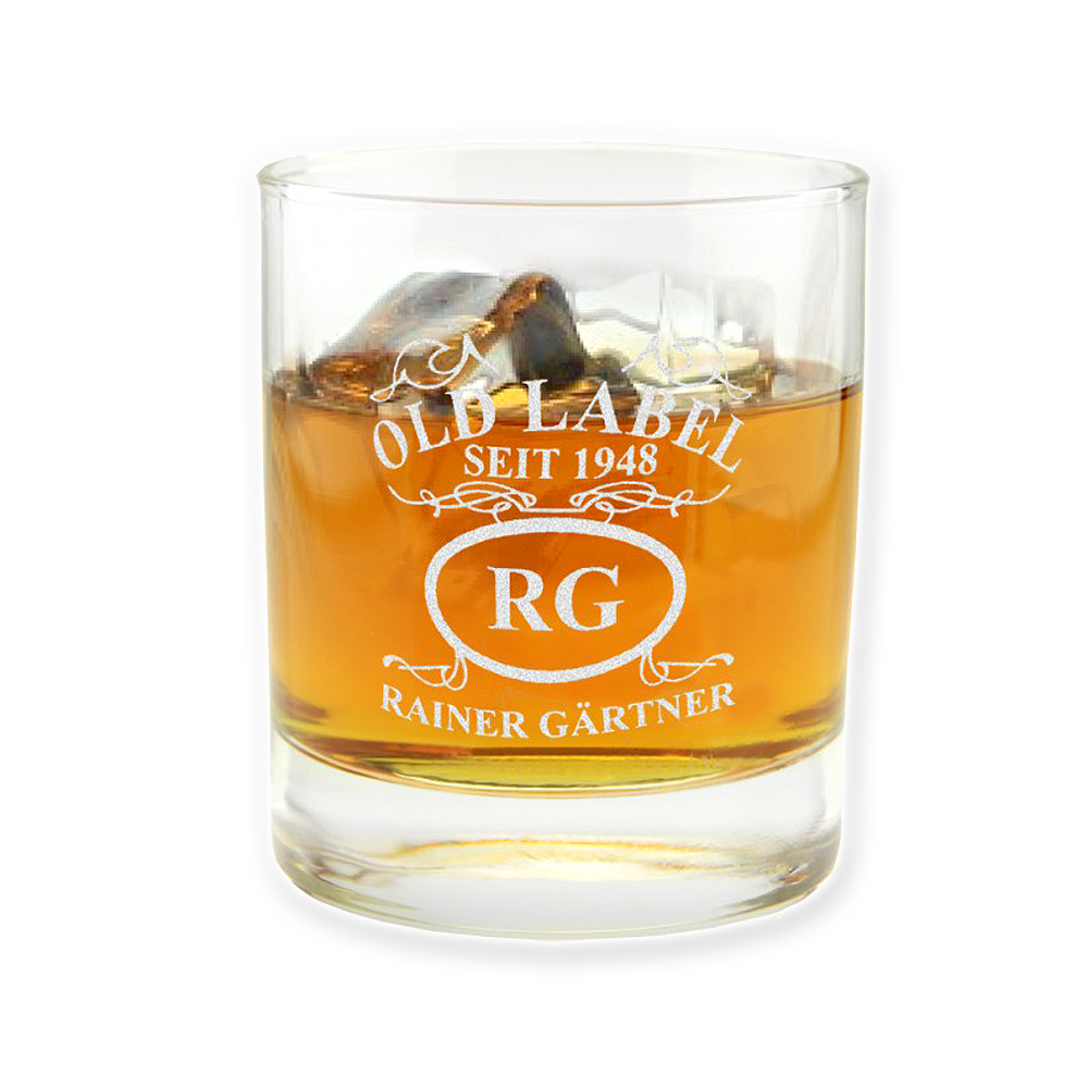Personalisiertes Whiskyglas mit eigene Gravur