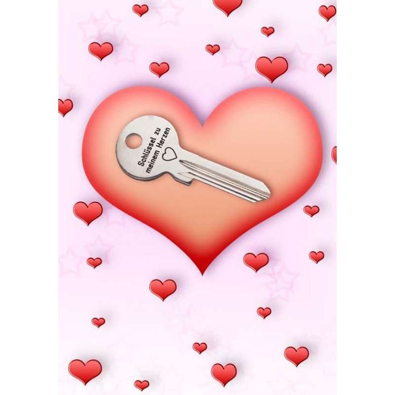 Schlüssel zu meinem Herzen mit Gravur.
